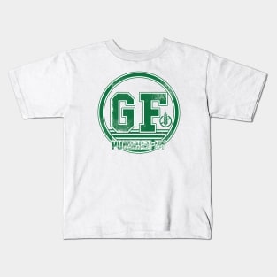 Powered by Gluten Free (green) Kids T-Shirt